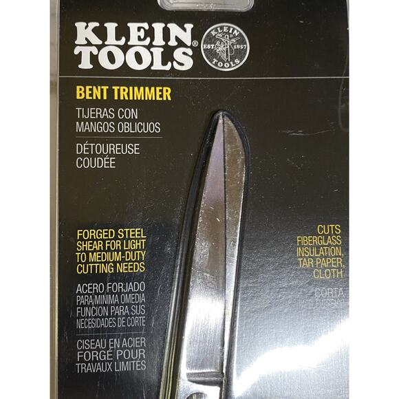 New Klein Tools Bent Trimmer 23008 Forged Steel Shears Light to Medium Duty - Picture 6 of 8